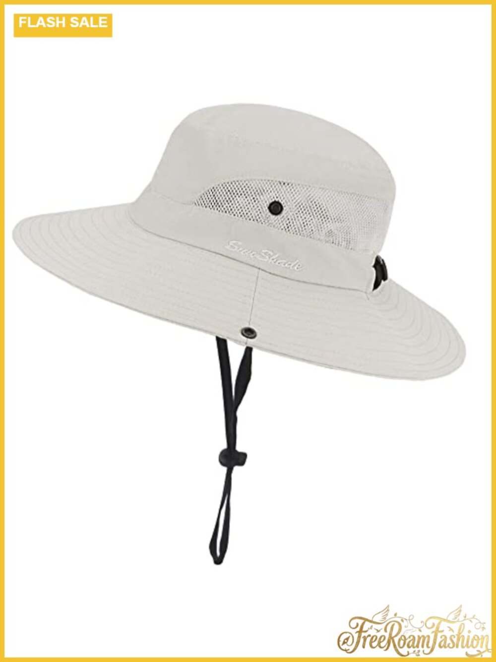 Womens Foldable Sun Hat Ponytail Hole Wide Brim Beach Outdoor UPF Protection